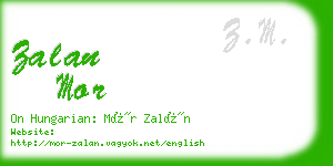 zalan mor business card